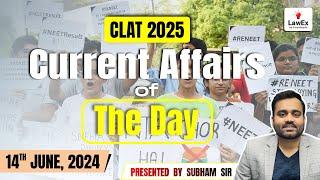 14th June CLAT 2025 Daily Current Affairs  CLAT 2025 Current Affairs #clat2025preparation #clat2025