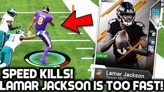 MVP LAMAR JACKSON IS TOO FAST CHAD JOHNSON Madden 19 Ultimate Team