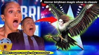 The magician Harley turns Half Human-Bird making the judges very panic  American Talent Show 2023