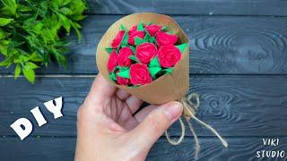 DIY Mini Paper Flower Bouquet Birthday Gift Ideas Mothers Day