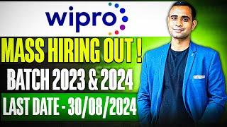 Wipro Finally Started Mass Hiring  Batch 2023 & 2024  SuperSet Hiring