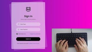 ASMR Programming - Modern Login Form Design - No Talking Only HTML CSS