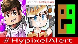 Ducttapedigger Purpled AND Demoned Get YT Rank #HypixelAlert Skeppy Hosts