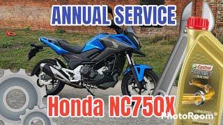 Honda NC750X Annual Service Oil Change