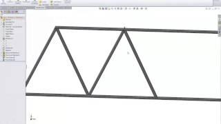 SolidWorks tutorial Truss bridge with weldments tools