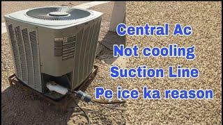 Central Ac suction Line making ice  How many types Reason of ice    Outdoor Unit ice solutions