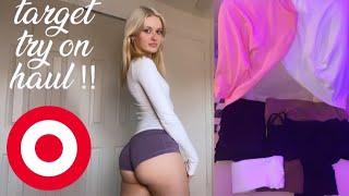 target try on haul   see thru leggings skin tight dresses and compressinon shirts  