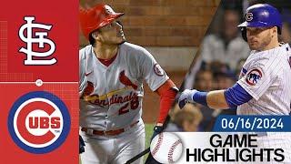 St.Louis Cardinals vs Chicago Cubs Game Highlights 06162024  MLB Highlights 2024