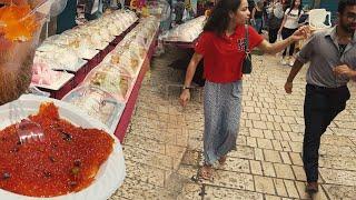 300 YEARS OLD MARKET walking Acre and Trying some Knafeh