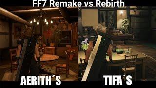 Final Fantasy 7 Rebirth vs Remake Comparison side by side