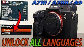 How To Unlock ALL Languages for Sony A73  A74  A9