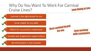 Carnival Cruise Line Interview Questions and Answers How to Get Your Dream Cruise Ship Job