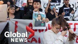 Iranians in cities around the world protest Mahsa Amini’s death in police custody