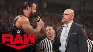 Drew McIntyre loses his temper with Adam Pearce and Seth Rollins Raw highlights July 15 2024