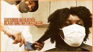 BLACK GIRL GETS NATURAL 4C HAIR DONE IN RURAL JAPAN  shocking resultsor