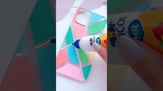 Phone case painting  Decorate your phone cover  Aesthetic #satisfying #youtubeshorts