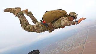 Paratroopers Jump from Short C-23B Sherpa in Marana Arizona • Davis-Monthan Air Force Base