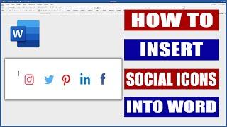 How to Insert Social Icons into Word  Microsoft Word Tutorials