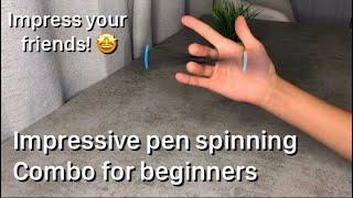 Pen spinning combo for beginners - pen spinning tutorial