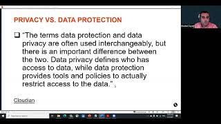 Dr. Zayeds Lecture on Data Privacy & Data Protection at ISM University