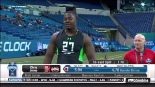 Funny - Chris Jones penis comes out during the NFL 40-yard dash