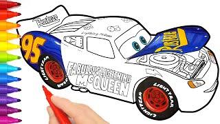 CARS 3 Fabulous Lightning McQueen with Opening Hood . Drawing and Coloring Pages  Tim Tim TV