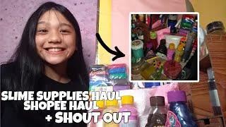 SHOPEE HAUL  SLIME SUPPLIES HAUL + SHOUT OUT 