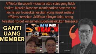 Fakta Affiliator Indra Kenz Doni Salmanan kembalikah Uang Korban ? Affiliator Apa sih 