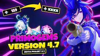 Version 4.7 Total Primogems Calculation for Furina Clorinde - Genshin Impact