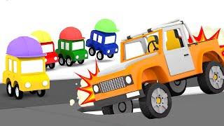 Oyuncak araba kaza yapıyor Eğitici çizgi film - 4 Küçük Araba