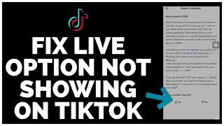 How to FIX Live Option Not Showing on TikTok 2023