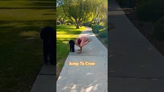 Caught my crow pose while walking and I’m stoked hahaha Should we do a class on this? Let me know