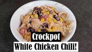 CROCKPOT WHITE CHICKEN CHILI  EASY WINTER WEEKNIGHT DINNER