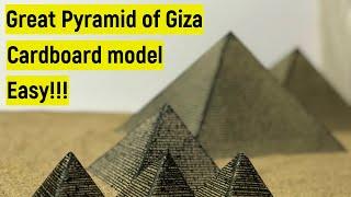 Cardboard pyramid model  Great Pyramid of Giza  Egyptian pyramid diorama  How to make a pyramid?