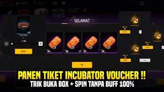 EVENT HUJAN TIKET INCUBATOR VOUCHER FF 1 BOX = 1 TIKET SPIN TANPA BUFF MAC10 FREE FIRE