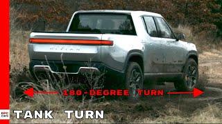 Rivian R1T Electric Pickup Truck Tank Turn