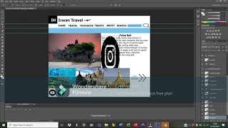 Mendesign Web Irwan Travel dengan menggunakan Photoshop