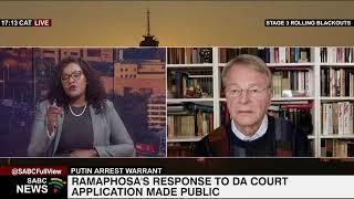 Ramaphosas response as Putins arrest affidavit is made public Prof. Andre Thomashausen