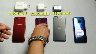 Lenovo S5pro vs Xiaomi Mi 8 Lite vs Oppo K1 Battery Charging Test