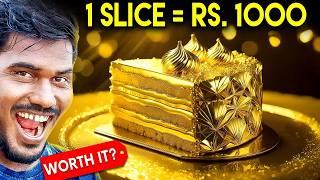 Worlds Expensive 24K Gold Cake Piece - Taste Test  Got Shocking Result  Mad Brothers