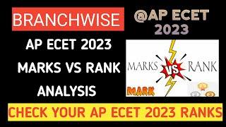 ap Ecet 2023 marks Vs rank details ap Ecet ranks 2023 ap Ecet marks Vs rank analysis ap Ecet 2023