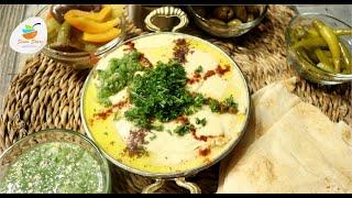 The best way to make hummus with tahini أسهل واطيب طريقه عمل الحمص بالطحينه