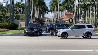 Former President Donald Trump Motorcade in Florida