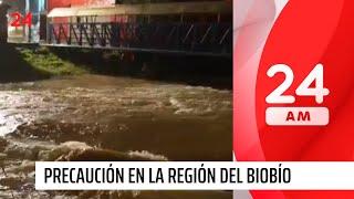 Desborde en canal de Curanilahue y tormentas eléctricas en región del Biobío  24 Horas TVN Chile