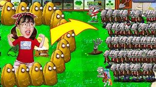 Hà Sam Chống Lại 1000 Con ZOMBIE  Bảo Vệ Cây Hoa Quanh Nhà Trong Plants vs Zombies