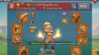 Lords mobile F2P solo trap in baron