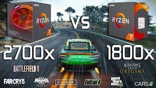 Ryzen 7 2700x vs Ryzen 7 1800x Test in 8 Games