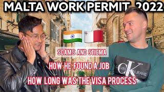 Malta Work Permit 2022  His story how to get a job in Malta