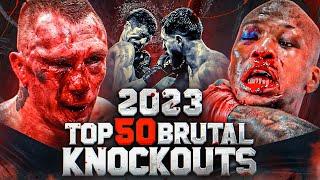 Top 50 Craziest Knockouts Of 2023  MMA Kickboxing  & Bare Knuckle Knockouts