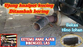 Dikasi temen boring bekas Hino  Uyee pasang di ujung knalpot si kucing